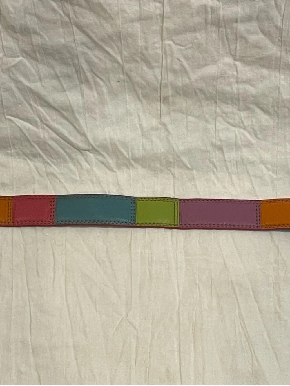 Vintage 90s coach color block Y2K genuine leather belt pink blue green gold